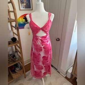 Pink Lace Cutout Dress size S